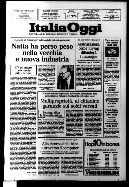 Italia oggi : quotidiano di economia finanza e politica